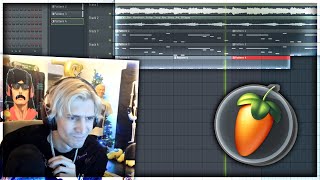 xQc creates Trap Beat in FL Studio with Jesse with chat [upl. by Haimirej972]