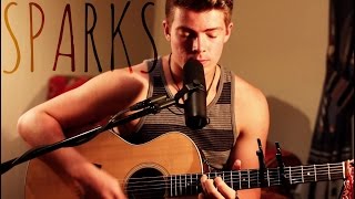 Sparks  Coldplay Acoustic Cover by Chase Eagleson [upl. by Akinohs]