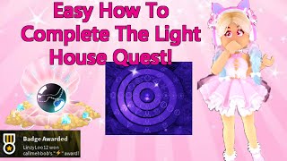 EASY GUIDE HOW TO COMPLETE THE LIGHT HOUSE QUEST AND SECRET CODE IN ROYALE HIGH [upl. by Azilanna]