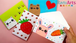 Cómo hacer SOBRES para tus cartas SIN PEGAMENTO Fácil  DIY  Easy ENVELOPES [upl. by Ellac]