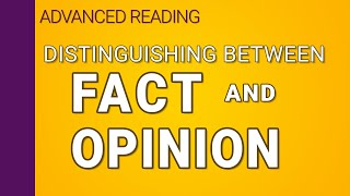 Distinguishing fact from opinion [upl. by Fenwick]