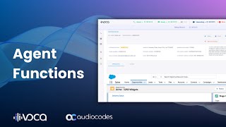 AudioCodes Voca Agent Functions [upl. by Cavil167]