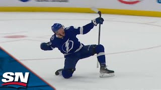 Lightnings Darren Raddysh Circles Around Before Wiring Home First Career PostSeason Goal [upl. by Nolrev714]