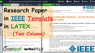 IEEE Template for Research Paper in LATEX  Two Column Paper [upl. by Shelia]