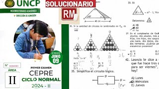 SOLUCIONARIO 1° EXAMEN CEPRE UNCP ÁREA II BCICLO NORMAL 2024 II 090624 [upl. by Ynnaf]