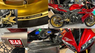 YAMAHA R1 RN12 Full Custom Parts with YOSHIMURA TRS Exhaust System Sound Cold Start amp Exhaust Revs [upl. by Narol623]