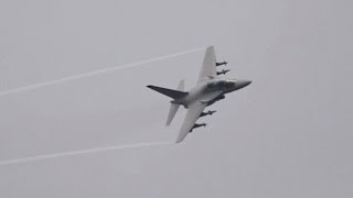 Alenia Aermacchi M346FT Master flying Display at Farnborough AirShow 2016 [upl. by Valdes]