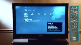 Como Conectar su Televisor Sony® con WiFi Integrado a Una Red Inalámbrica [upl. by Anillek]