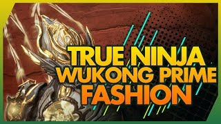 Warframe Wukong Prime Fashion Frame  Dark Ninja Style [upl. by Genesia269]