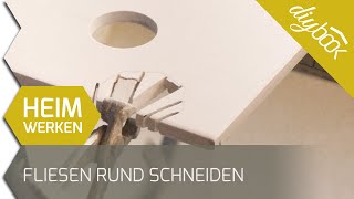 Fliesen schneiden  Der Ausschnitt am Fliesenrand [upl. by Ripley468]