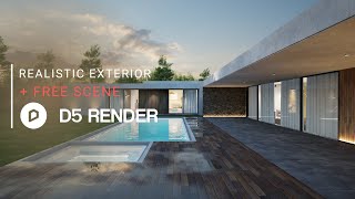 Realistic Exterior Render with D5 Render  Private House 290  Downloadable Project File Included [upl. by Moretta524]