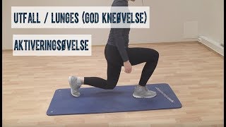 Utfall  lunges god kneøvelse [upl. by Htebi]