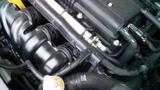 KIA Rio 2013  17000 км  Mobil1 X1 5W30 new hot engine [upl. by Itnava]