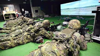 German Soldiers Practice Their Marksmanship On Call For Fire Trainer CFFT Immersive System [upl. by Ohara]