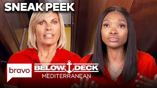 SNEAK PEEK Captain Sandy Intervenes in Crew’s Dispute  Below Deck Mediterranean S8 E12  Bravo [upl. by Airehs]