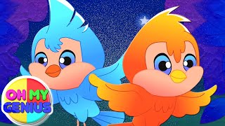 Two Little Dicky Birds  Five Little Birds  Birds songs For kids  Nursery Rhymes and Baby Songs [upl. by Ssej776]