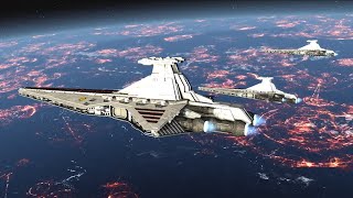 3 Venators vs 1 Imperial I class Star Destroyer  Star Wars Empire At War Remake NPC Battle [upl. by Collier464]