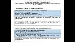 componente práctico del curso TelecontrolCódigo203052 [upl. by Inaluahek]