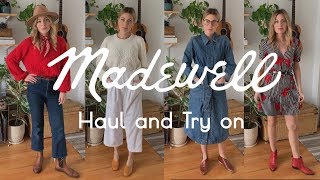 HUGE Madewell HAUL amp Try On 2019  Tiny Acorn [upl. by Esined]