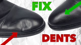 How to Easily Remove Dents From Your Leather Footwear Secrets to Restoring Footwear at Home [upl. by Attelocin]