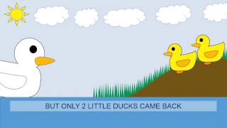 Five Little Ducks  Counting Numbers Nursery Rhymes by kidzstation [upl. by Aiz]