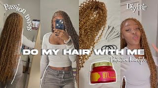 Do My Hair With Me  Passion twists with curls [upl. by Oballa]