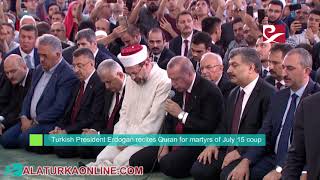 Turkish President Erdogan recites Quran [upl. by Nahtnaoj273]