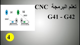 CNC G42 G41 تعلم أكواد البرمجة [upl. by Holleran]