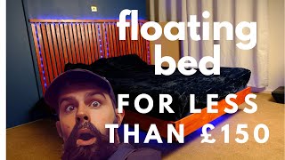 I build my first Bed A floating bed with slatted headboard [upl. by Aletse296]