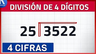 DIVISIÓN de 4 CIFRAS  Como DIVIDIR con 4 DÍGITOS Super fácil [upl. by Htenay]