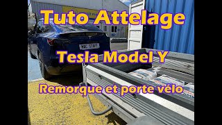 Attelage Tesla model Y remorque et porte velo [upl. by Gayelord]