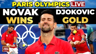 Paris Olympics LIVE Novak Djokovic Beats Carlos Alcaraz Wins Olympic Gold Medal  India Today LIVE [upl. by Wynn178]