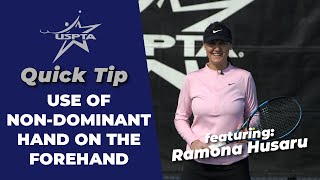 USPTA Quick Tip  NonDominant Hand on the Forehand [upl. by Catlee]