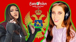 I REACTED TO MONTENEGROS SONG FOR EUROVISION 2022  quotVLADANA quotBREATHE [upl. by Aipotu]