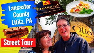 Lancaster County  Lititz Pa  Coolest Small Town in America  Street Tour Lititz Pennsylvania [upl. by Cherrita694]