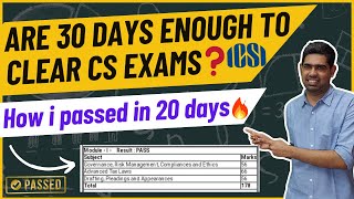 Can you clear CS exams in last 30 days CS Exam June 2024 CS Executive CS Professional [upl. by Anatnom823]