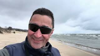 Stormy Weather at Saugatuck Dunes Lake Michigan [upl. by Yanttirb]