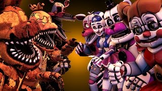 JackO FNAFs vs Sister Location FNAF 4 Fighting Sister Location [upl. by Lazare]