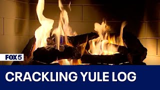 Christmas Yule Log Fireplace with Music [upl. by Nomad]