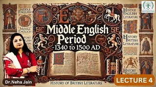 MIDDLE ENGLISH PERIOD 1340 TO 1500 AD HISTORY OF BRITISH LITERATURE PART4 by Dr NEHA JAIN [upl. by Torbart]