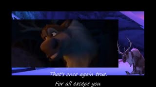 FROZEN  Reindeers Are Better Than People  Official Disney 3D Movie Clip  Sing Along Words [upl. by Azilef510]