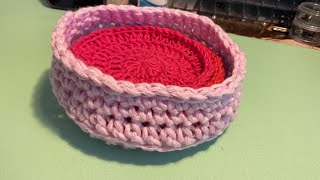 Crochet Tutorial Basket for Face Scrubbies Beginner Friendly [upl. by Bili387]