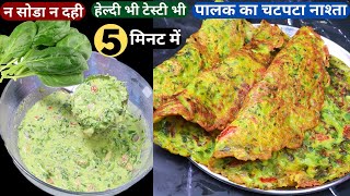 कचौड़ी पराठे सबभूल जाएंगे जब बनायेगे ये टेस्टी नयी रेसिपी Palak Ka NastaTasty Breakfastpalak Cheela [upl. by Ecal]