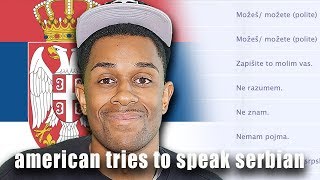 AMERICAN TRIES TO SPEAK SERBIAN HILARIOUS [upl. by Meer204]