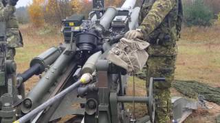 155 MM M777 Howitzer round can be seen flying [upl. by Leirza]