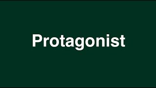 Protagonist  English Word  Meaning  Examples [upl. by Ydnim]