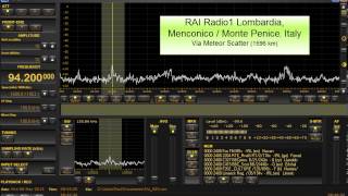 942 RAI 1 Monte Penice Lombardia Italy via Meteor Scatter in Ireland [upl. by Prebo]