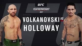 VOLKANOVSKI vs HOLLOWAY UFC 4 [upl. by Jet]