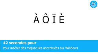 42s pour  Insérer des majuscules accentuées sur Windows [upl. by Glialentn]