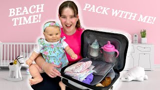 PACKING FOR MY REBORN TODDLER  WERE GOING ON A BEACH HOLIDAY [upl. by Annayek]